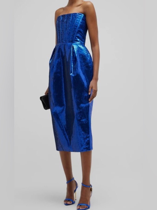 Bronx and Banco Dresses & Skirts - NWT Bronx & Banco Maraya Indigo Sequin Midi Corset Dress